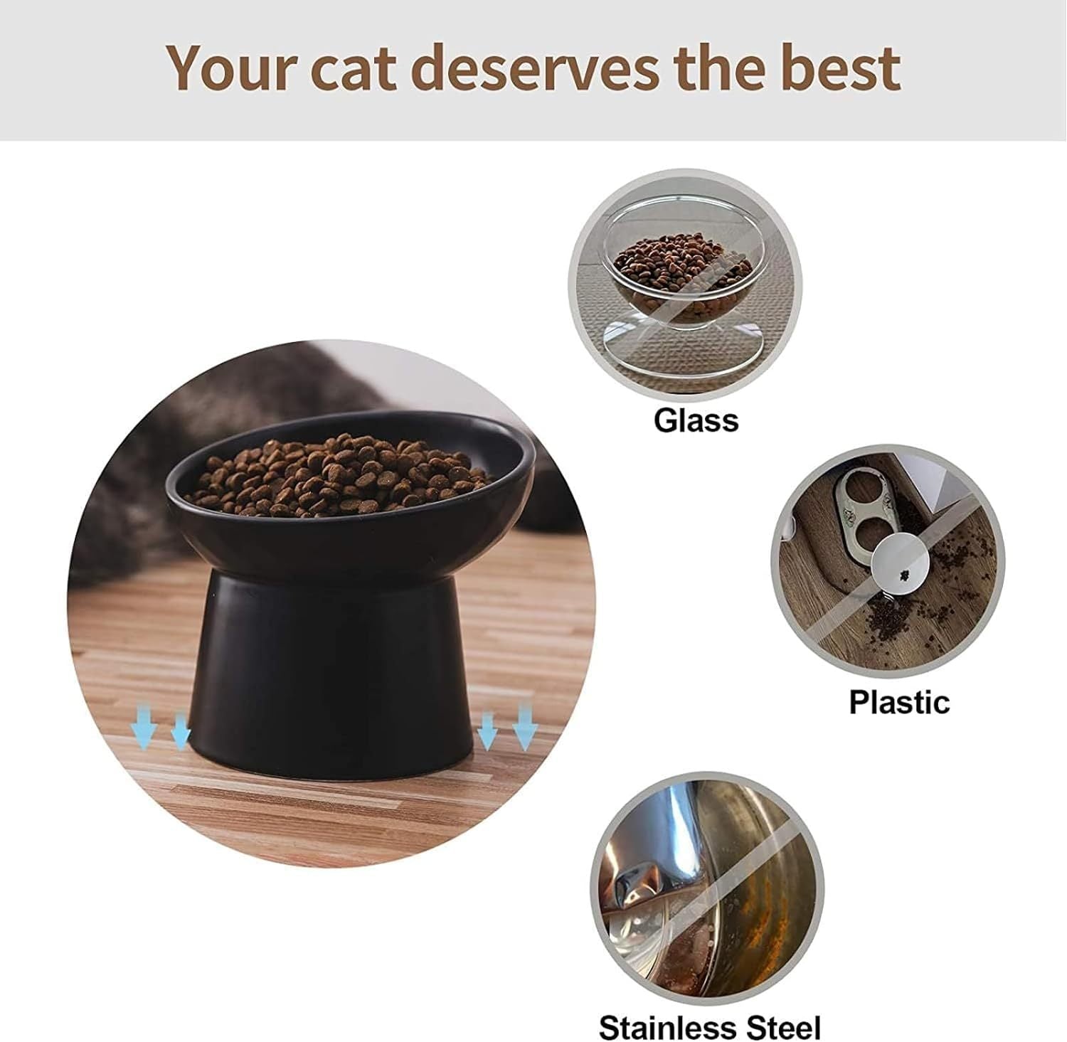 Elevated Pet Bowl Set – Comfortable Dining for Cats and Dogs