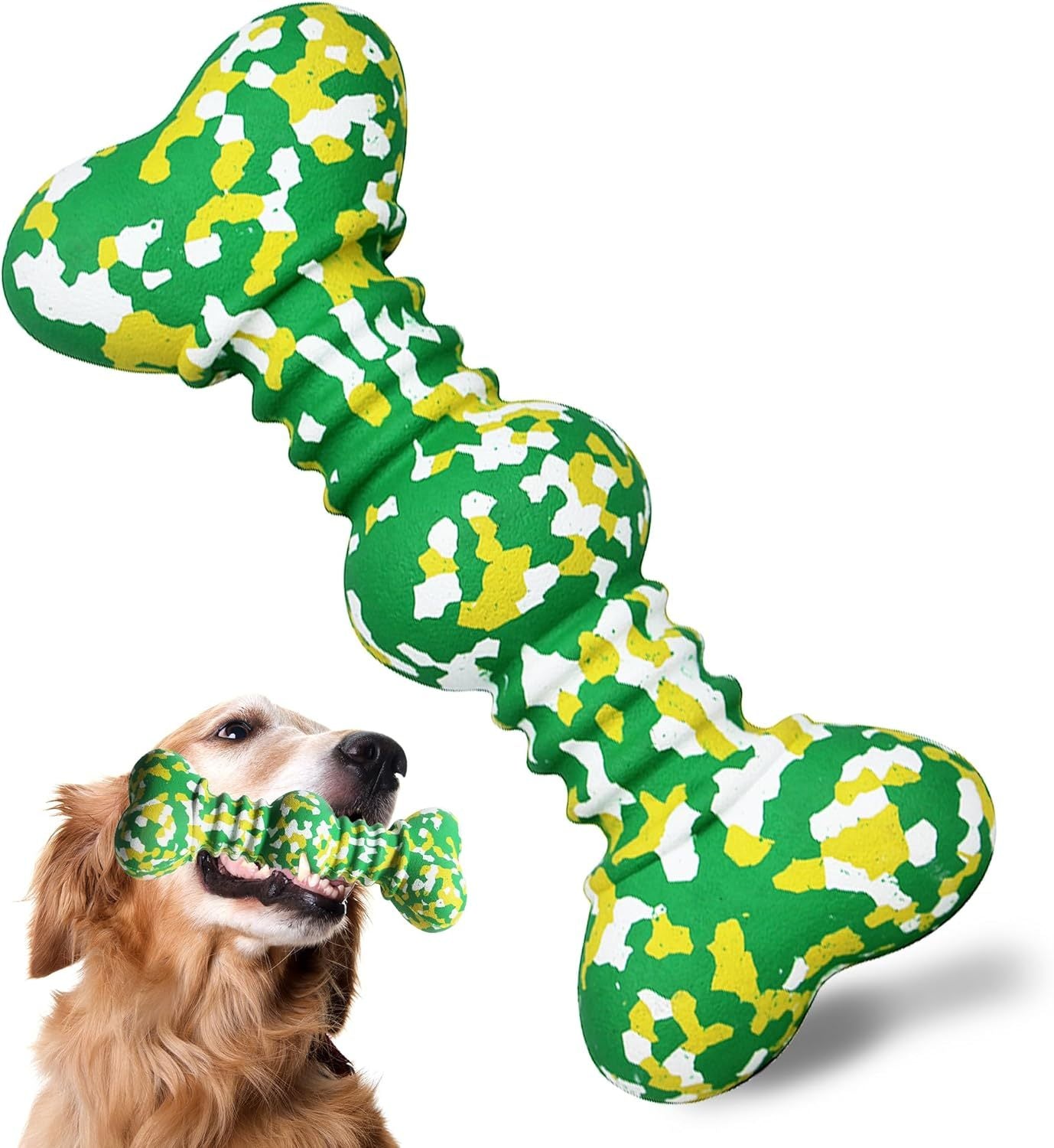 Indestructible Rubber Dog Bone – Long-Lasting Playtime