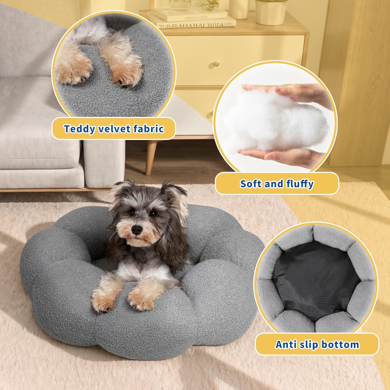 Round Teddy Sherpa Bed – Happy, Rested Pets