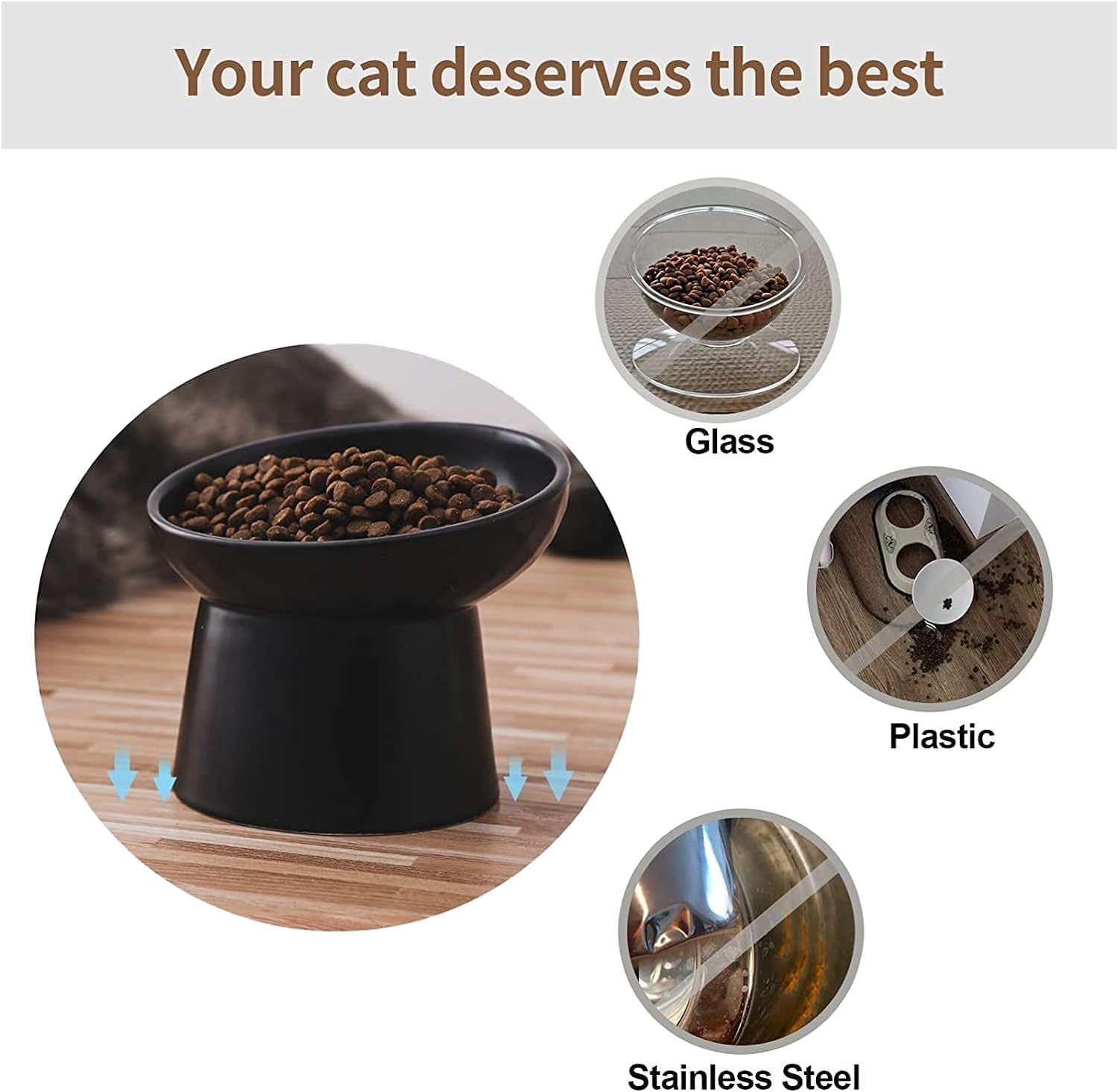 Elevated Pet Bowl Set – Comfortable Dining for Cats and Dogs