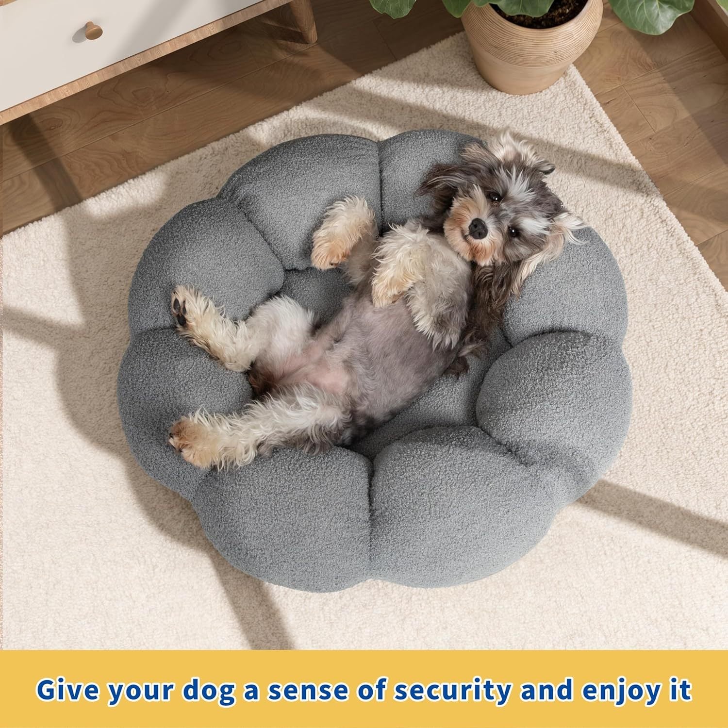 Round Teddy Sherpa Bed – Happy, Rested Pets