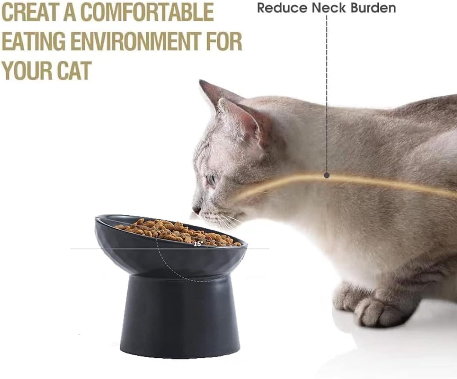 Elevated Pet Bowl Set – Comfortable Dining for Cats and Dogs