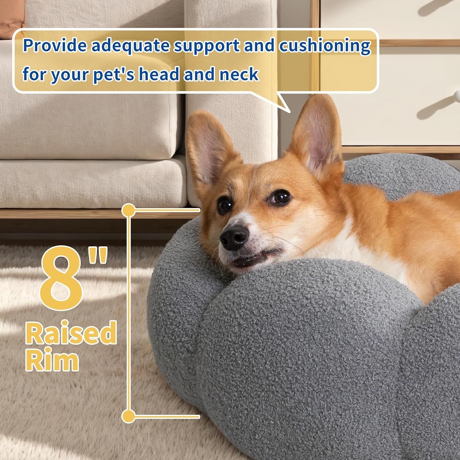 Round Teddy Sherpa Bed – Happy, Rested Pets