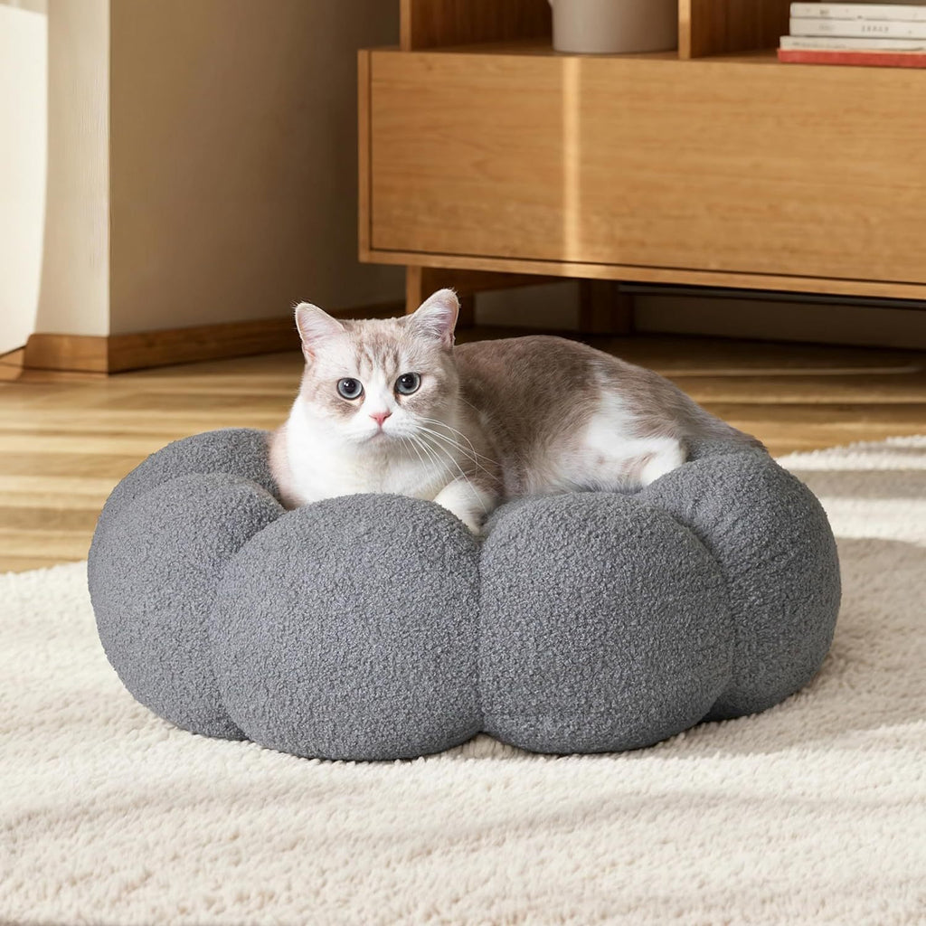 Round Teddy Sherpa Bed – Happy, Rested Pets